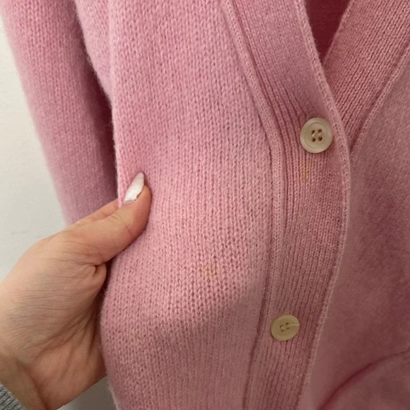 Vintage 100% Wool Pink Cardigan - Picture 9 of 9